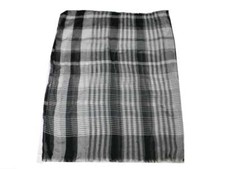 Sciarpa bianca e nera quadro a