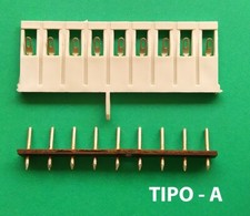 Connettori vari poli passo 7,5 alt.mm 24  spess.mm 4 contati  argento
