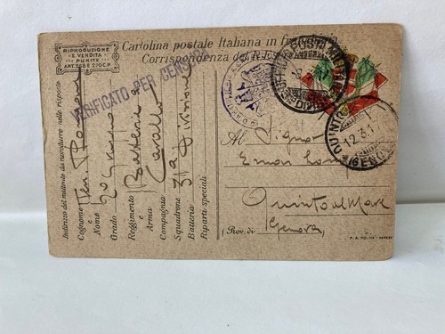 Ww1 franchigia militare - franchigia,