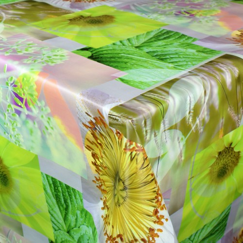 Wachstuch tischdecke blumen - wachstuch,