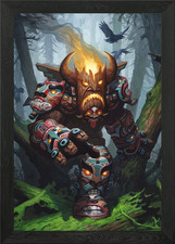 Totem Golem nel bosco poster