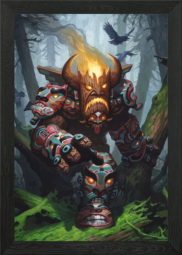 Totem golem nel - golem, bosco
