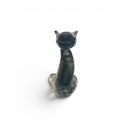 Scultura statuina gatto vetro