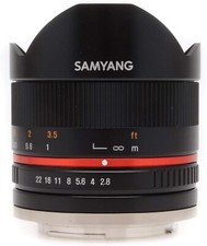 Samyang 8mm F2.8 UMC Fisheye II (Black) Lens for Canon EF-M Mount