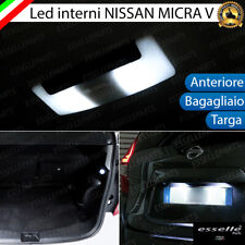 KIT LED INTERNI PER NISSAN MICRA V MK5 + LUCI TARGA LED CANBUS 6000K BIANCO