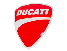 Insegna smaltata DUCATI 55x49 cm LOGO targa da collezione moto emblema metallo