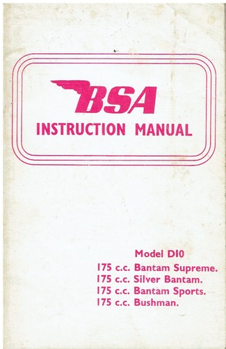 Bsa bantam d10 supreme sports - bsa,