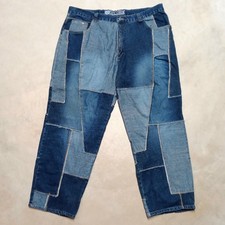Pantaloni denim patchwork
