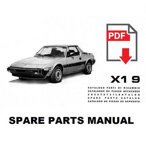 Fiat x19 catalogo ricambi - x1/9,
