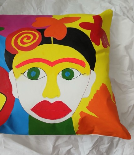 Cuscino artistico fatto - a, mano