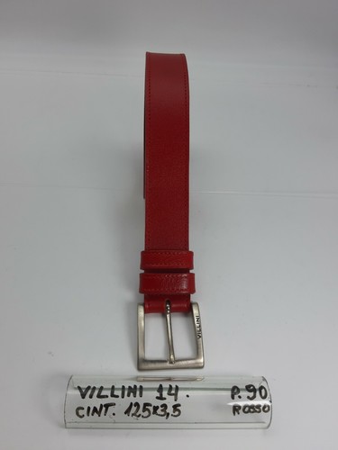 Cintura unisex pelle rosso - cintura,