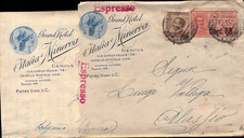 GENOVA 1922 ESPRESSO SU CARTA INTESTATA GRAND HOTEL D'ITALIA E MINERVA GENOVA