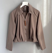 giacca corta blouson marrone