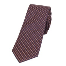 Una Sottile Cravatta Blu Braun