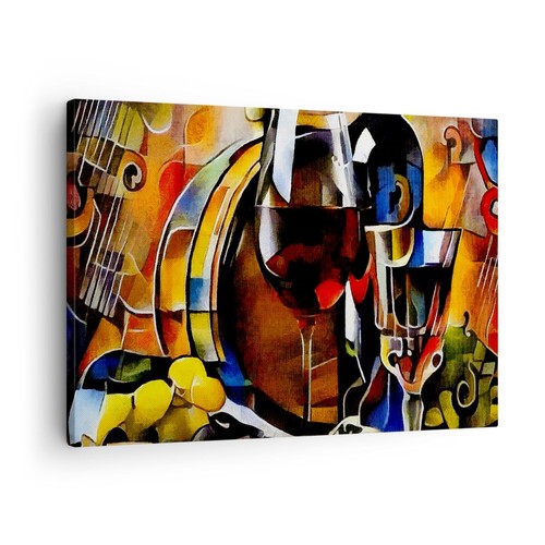 Quadro tela 70x50cm vino - su,