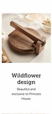 Tortilla in legno con fiori