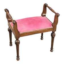 Panchetto Divanetto Liberty Italiano Primi '900 Faggio Massello Antico Restauro