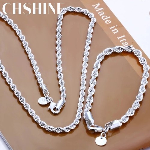 Argento sterling 925 catena - , 4