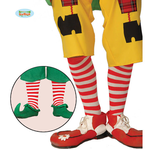 Calze rigate clown bianco - calze,
