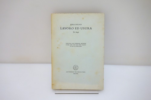 Ezra pound lavoro usura - ed, tre