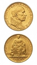 1948 100 Lire Vaticano Oro