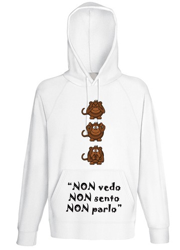 Felpa uomo cappuccio tre - uomo,