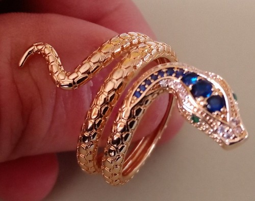 Anello serpente placcato oro - placcato,