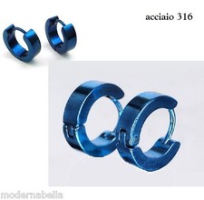 Blu orecchini 4mm uomo donna - orecchini,