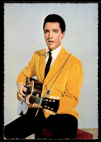 Cartolina musicista elvis - cartolina,