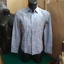Camicia maniche lunghe-Colore a RIGHE BLU -ST.DIEGO-Original-Taglia L -con TOPPE