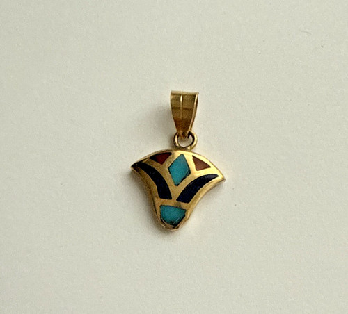 Pendente egiziano 14kt fiore