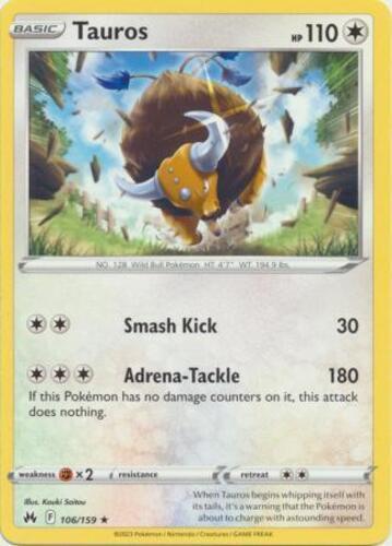 Pokémon tcg tauros - tcg, corona