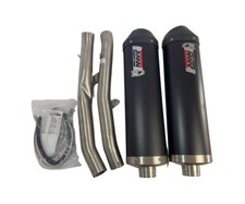 Terminale di scarico MIVV OVAL Nero Coppa carbonio KAWASAKI ZZR 1400 2006 > 2007