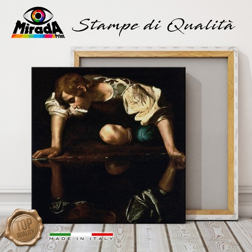 Caravaggio narciso stampa - caravaggio,