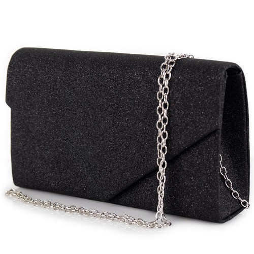 Pochette nera glitter borsetta - pochette,