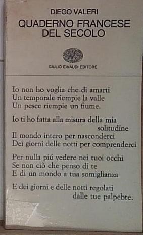 Diego valeri quaderno francese - quaderno,