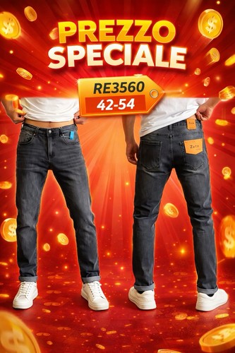 Jeans uomo grigio slim regular - jeans,