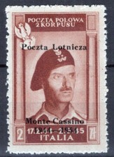 CORPO POLACCO 1954 POSTA AEREA 2 Z. N.1 G.I MNH**