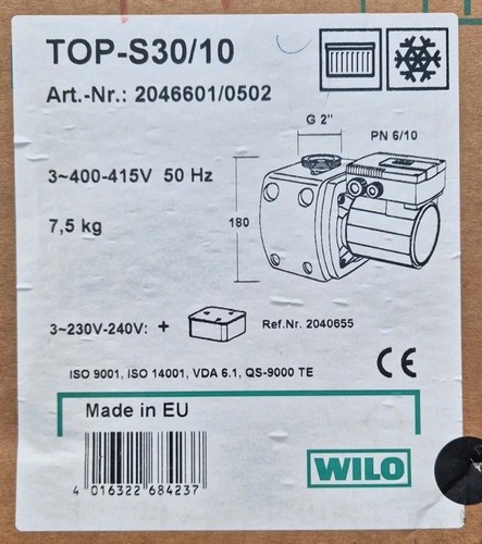 Pompa circolazione wilo - di, top