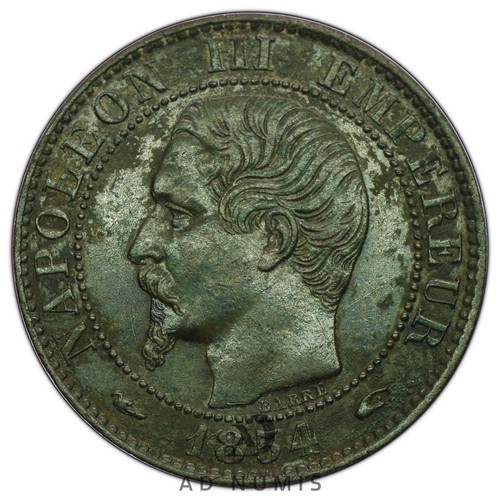 Francia centimes 1854 - 1854, mano