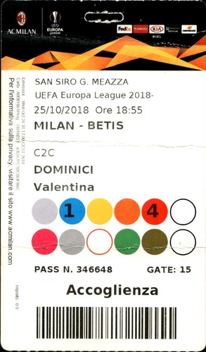 Biglietto stadio uefa europa - biglietto,