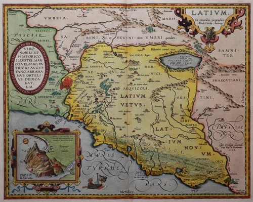 Latium roma ortelius 1595 - roma,