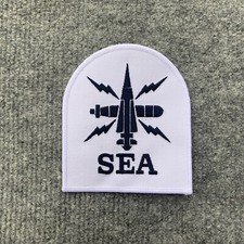 Patch Blu Su Bianco Per Qualifica Di Grado Base Di Guerra ROYAL NAVY
