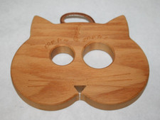 Legnomagia Legno Italia Gatto Viso Gattino Spaghetti Misuratore Strumento da Appendere NUOVO