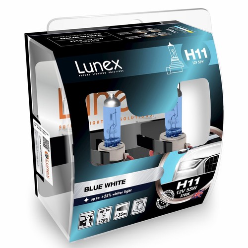 H11 lunex blue white - 55w, 12v