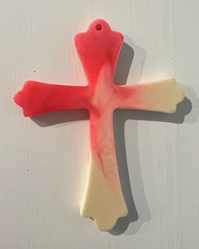 Ciondolo croce plastica - , dura