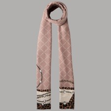 Liu Jo sciarpa beige 70X180 stola con stampa animalier e logo art. 2F5081T0300
