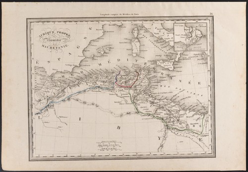 1840 carta antica africa - carta,