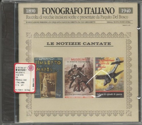 Fonografo italiano raro cd - italiano,