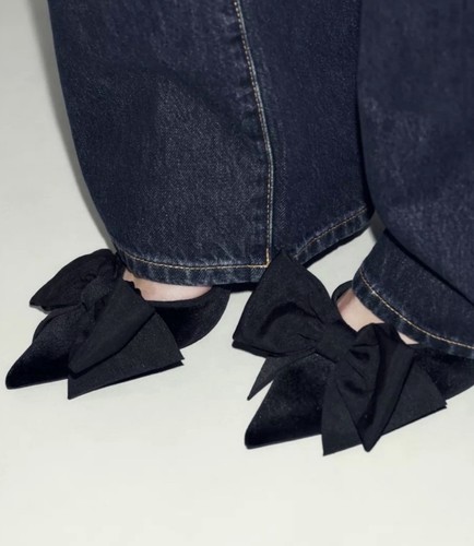 Zara tacco punta - zara, nero